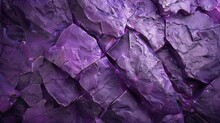 Close-up Texture Of Purple Cracked Rock Surface. Abstract Background Concept For Design And Print