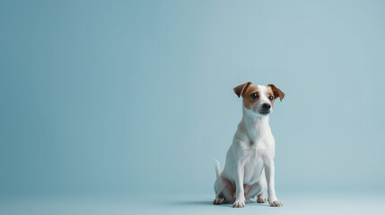 Wall Mural - Jack Russell Terrier, minimalism, one color background