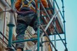 A macro shot of a worker setting up scaffolding showcasing the preliminary steps in ensuring safe construction practices