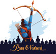 Happy Ram navami festival of India. abstract vector illustration design