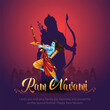 Happy Ram navami festival of India. abstract vector illustration design