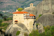 Small Greek Monastery on a Cliff