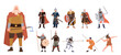 © Iryna Petrenko - Ancient historic warrior military man soldier from different age history period vector illustration