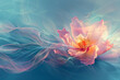 abstract beautiful background with a bright flower on a blue background and streaks