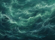 Green And White Waves In The Ocean
