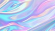 © Happy Lab - Abstract futuristic background. Holographic liquid shape in motion. Iridescent gradient digital art for banner, wallpaper.