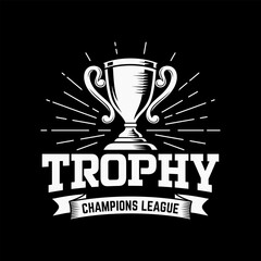 Wall Mural - Trophy Tournament Badge Logo Design Vector Template