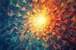 Abstract background with low poly colorful geometric shapes