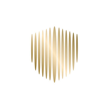 shield elegant security gold logo concept designs