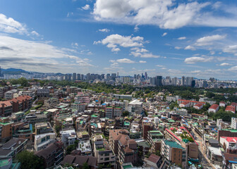 Wall Mural - Seoul Cityscape. South Korea. Aerial, Skyline of City