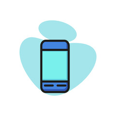 Poster - Icon of mobile phone. Smartphone, device, gadget. Communication concept. Can be used for topics like modern technology, digital devices, communication.