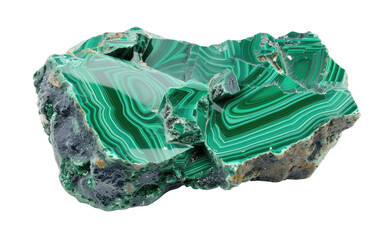 Wall Mural - The Gleaming Gem: Malachite's Radiance isolated on transparent Background