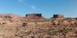 Travel and Tourism - Scenes of the Western United States. Red Rock Formations Near Canyonlands National Park, Utah.. Merrimac Butte on left. Monitor butte on right.
