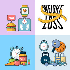 Sticker - Weight loss. fitness and health care items