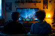 Dynamic Duo: Roommates Engage in Intense Video Game Battle on TV
