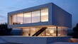 © Aeman - Ultra-minimalist concrete modern box home with precise lines and massive glass expanses.