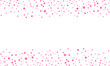 mothers day 2024 falling pink dots border background