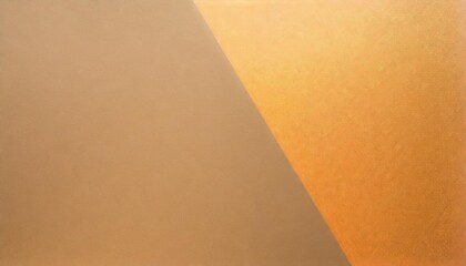 tan or brown gradation with orange two tone color paint on cardboard box blank paper texture background with space minimal style