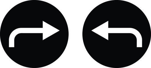 Fototapete - Return button icon set isolated on white background . Return arrow icon vector