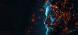 Digital Man Profile with Artificial Intelligence Conceptual Imagery with space for your copy