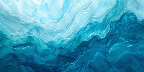 Wall Mural - Abstract watercolor background with turquoise and blue colors