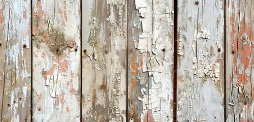  Grungy wooden planks with chipped paint, room for a message.