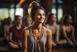 Fototapeta Do akwarium - Quiet yoga studio with experienced instructors., generative IA