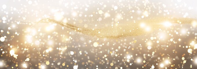 Wall Mural - White background with gold glitter