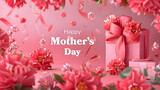 Fototapeta  - Happy Mothers day design background
