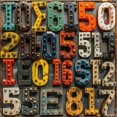 Poster - Retro wooden typeset letters for a printing press