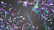 Rainbow Effect. Blue Happy Paper. 3d Concept. Falling Banner. Light Birthday Explosion. Festive Serpentine. Party Burst. Modern Poster. Purple Rainbow Effect