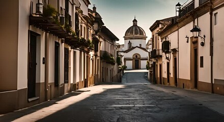 Poster - Street of a Spanish town.