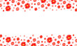 falling flowers red yellow border background