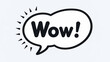 Wow Exclamation in Speech Bubble Graphic Design