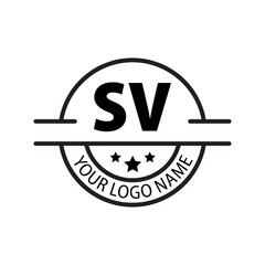letter SV logo. SV. SV logo design vector illustration for creative company, business, industry