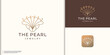 luxury pearl shell logo minimalist line style inspiration.