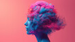 colorful head woman idea concept