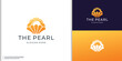 Luxury Pearl Shell Jewelry logo design template. Creative jewelry logo design inspiration.