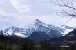 Snow-capped mountains. French Pyrenees.
