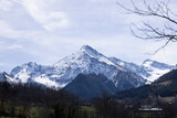Fototapeta Na drzwi - Snow-capped mountains. French Pyrenees.