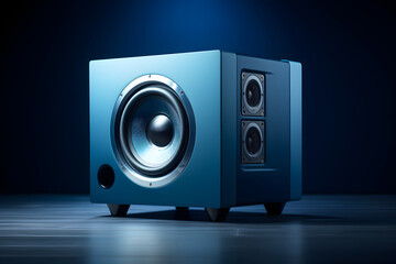 low-frequency audio speaker for listening to music. subwoofer. wideband sound system.