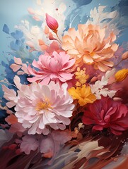 Fototapete - Watercolor backgrounds for artistic and creative content, Generative AI.