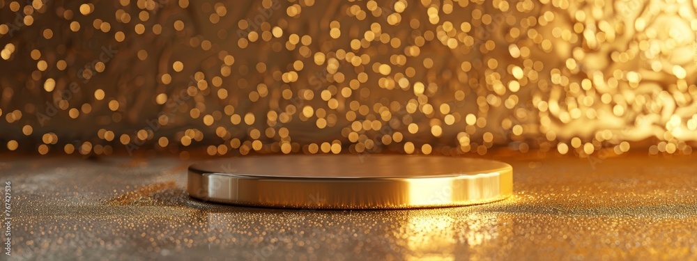 Gold background podium stage golden 3D platform light stand product ...