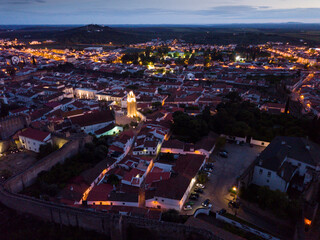 Wall Mural - Night view of small old town Sepra in Portugal