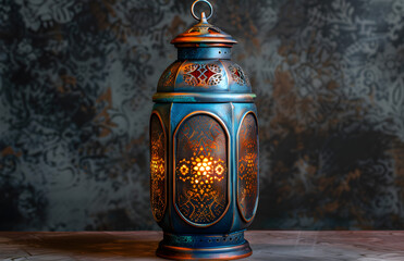 Wall Mural - A traditional ornamental Arabic lantern, suitable for decoration and cultural events.