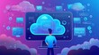 © Bijac - PaaS, Platform as a Service concept, Cloud computing service on software platform, Person using with PaaS icon on virtual screen, Information Technology Concept Illustration