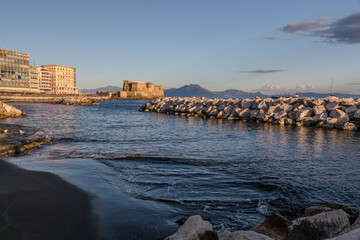 Wall Mural - Castel dell'Ovo, lietrally, the Egg Castle is a seafront castle in Naples, Italy