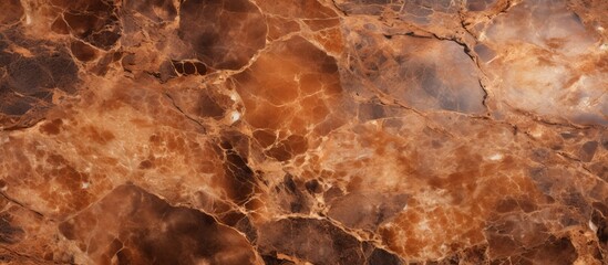 Poster - A detailed shot showcasing the luxurious brown marble texture resembling wood grain or fur, perfect for adding warmth and elegance to any cuisine event or dish