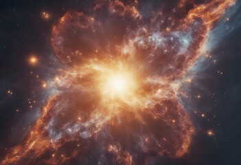 Wall Mural - Cosmic star blast in outer space Stellar explosion