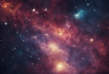 Deep space background Stars and galaxies Milky way nebula Mystical abstract night sky